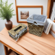 Set of Straw Trash Can & Tissue Box